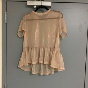 Sheer pink t shirt